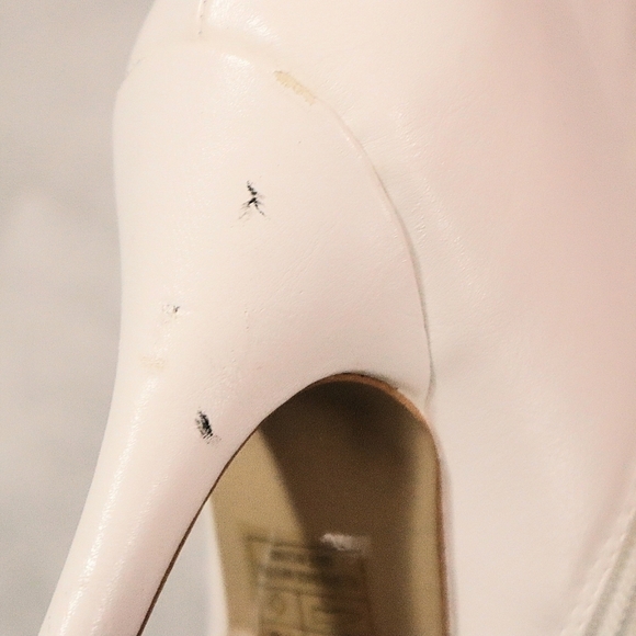 LACED SIDES BOOTIES 8 Cleopatra White Y2K Classic Ankle Boots Heels Shoes Monta - Picture 5 of 13